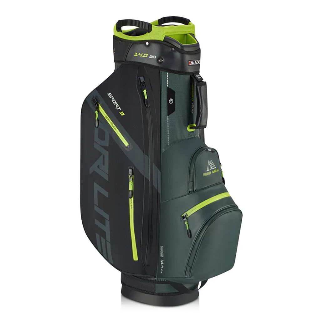 BIG MAX Big Max DRI LITE Sport 3 Cart Bag Forest Black Lime