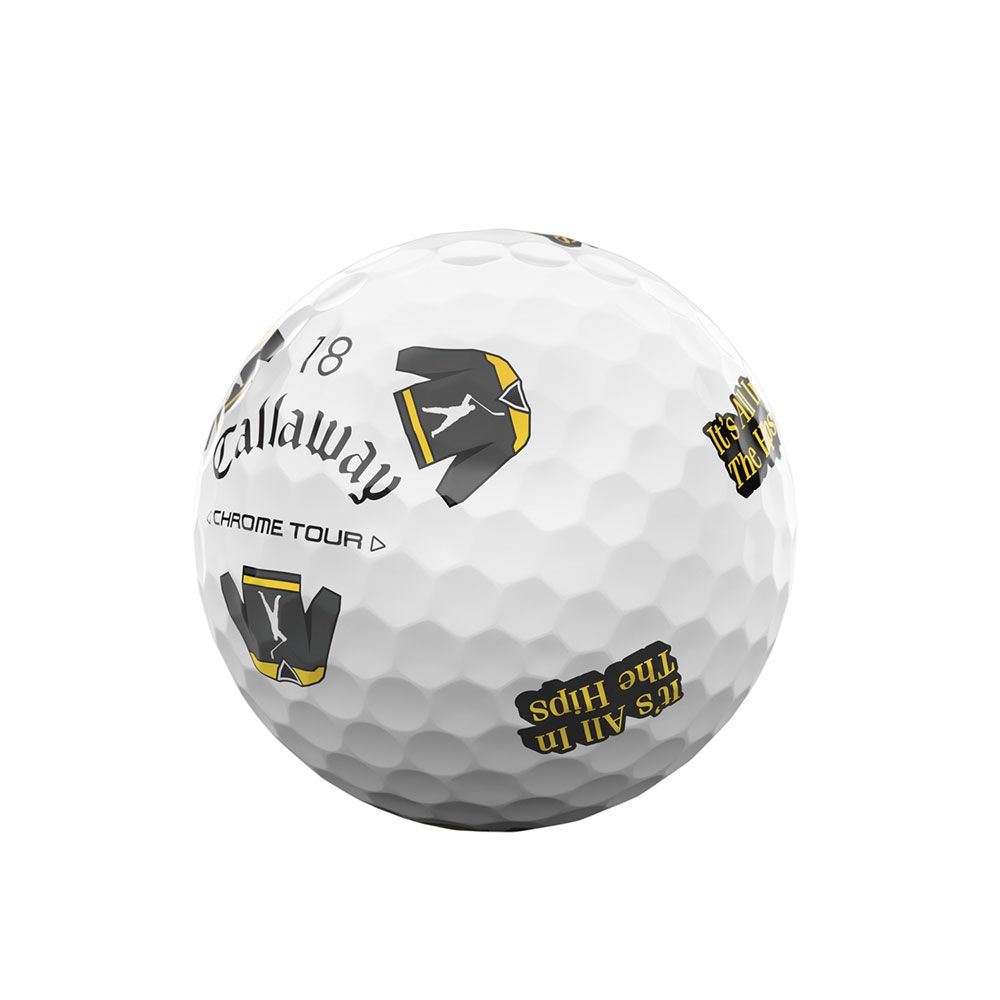 CALLAWAY Callaway Happy Gilmore 2 "It's All In The Hips" Chrome Tour Golf Balls