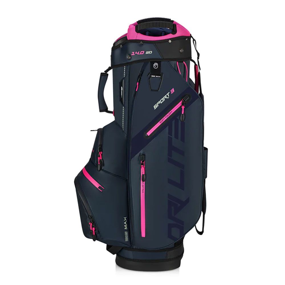 BIG MAX Big Max DRI LITE Sport 3 Cart Bag Steel Blue Fuchsia