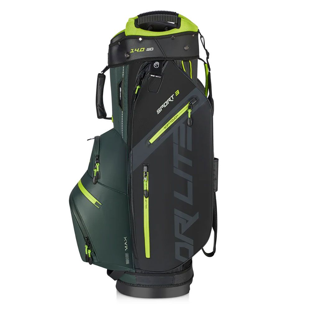 BIG MAX Big Max DRI LITE Sport 3 Cart Bag Forest Black Lime