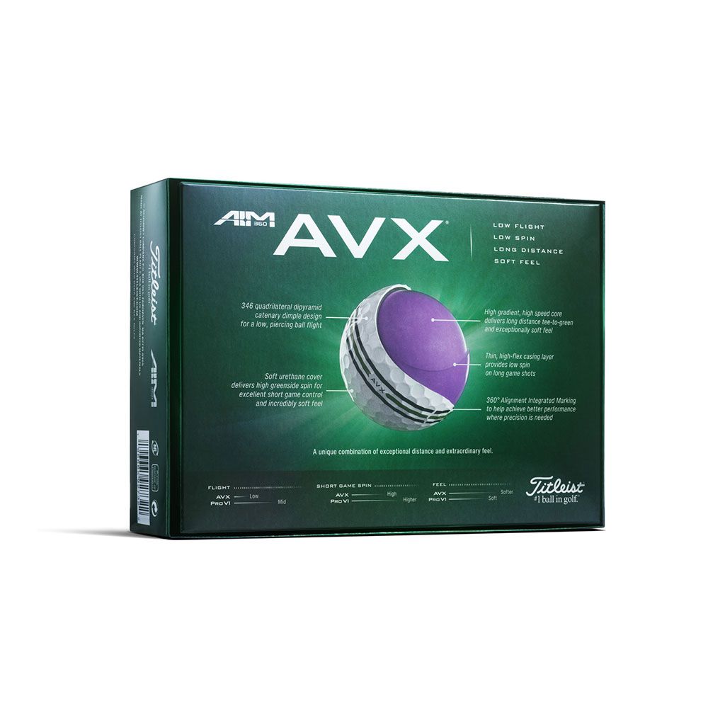 TITLEIST Titleist AVX Aim 360 White Dozen Golf Balls