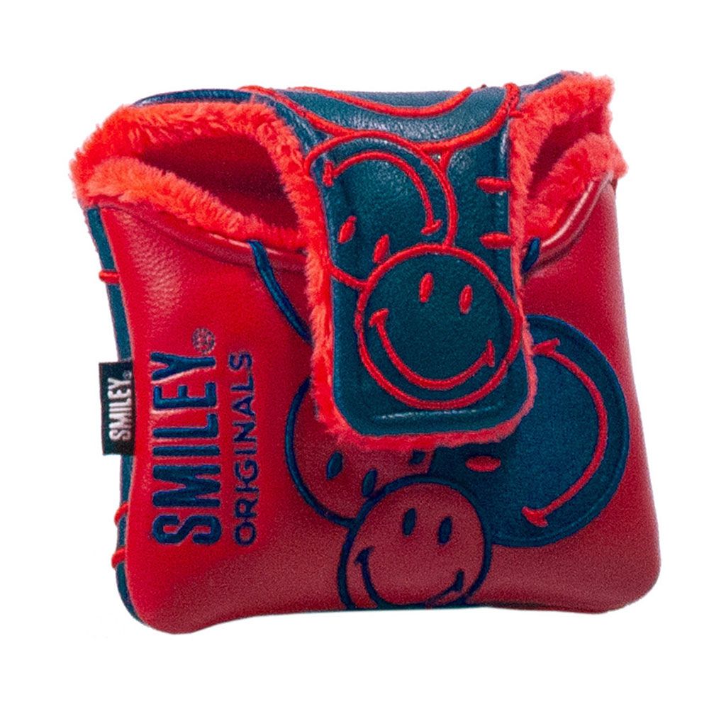 BRAND FUSION Brand Fusion Smiley Original Stacked Mallet Putter Headcover Navy Red