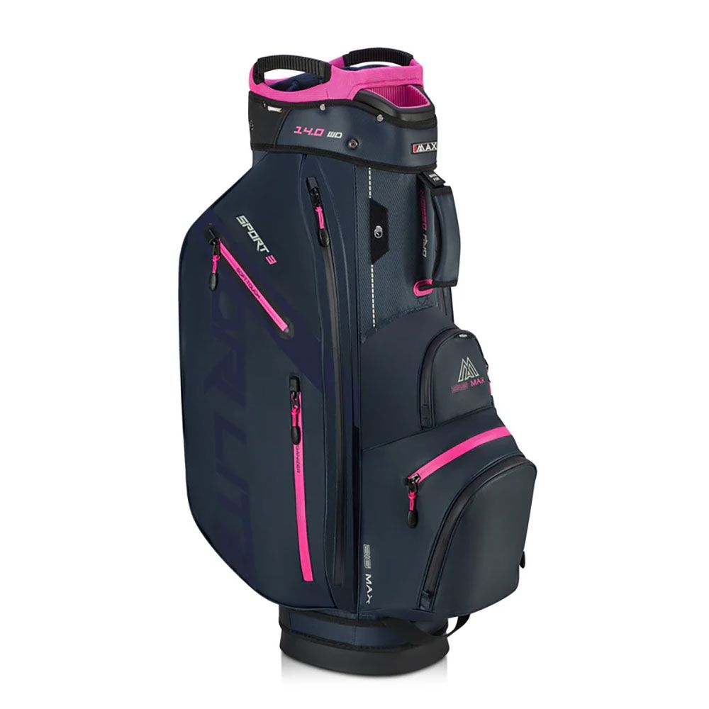 BIG MAX Big Max DRI LITE Sport 3 Cart Bag Steel Blue Fuchsia