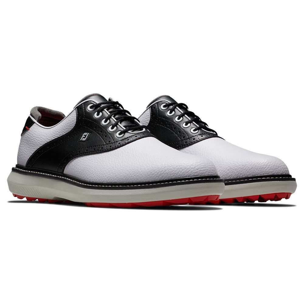 FOOTJOY FootJoy Traditions Spikeless Golf Shoes White Black 57924