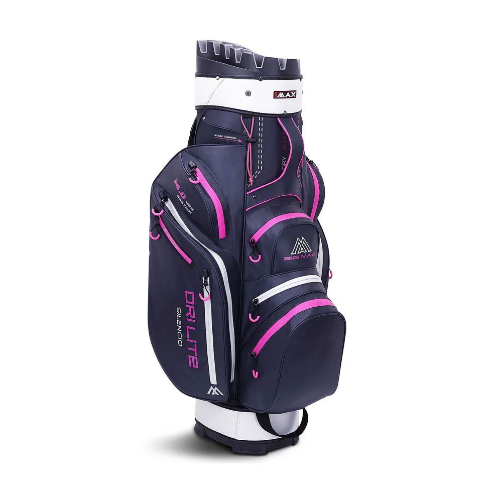 BIG MAX Big Max Dri Lite Silencio 2 Cart Bag Blue Silver Fuchsia