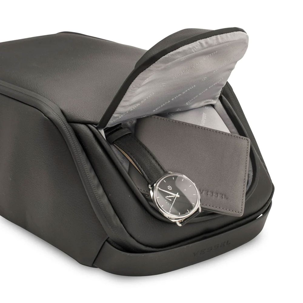VESSEL Vessel Voyager Shoe Bag Pebbled Black