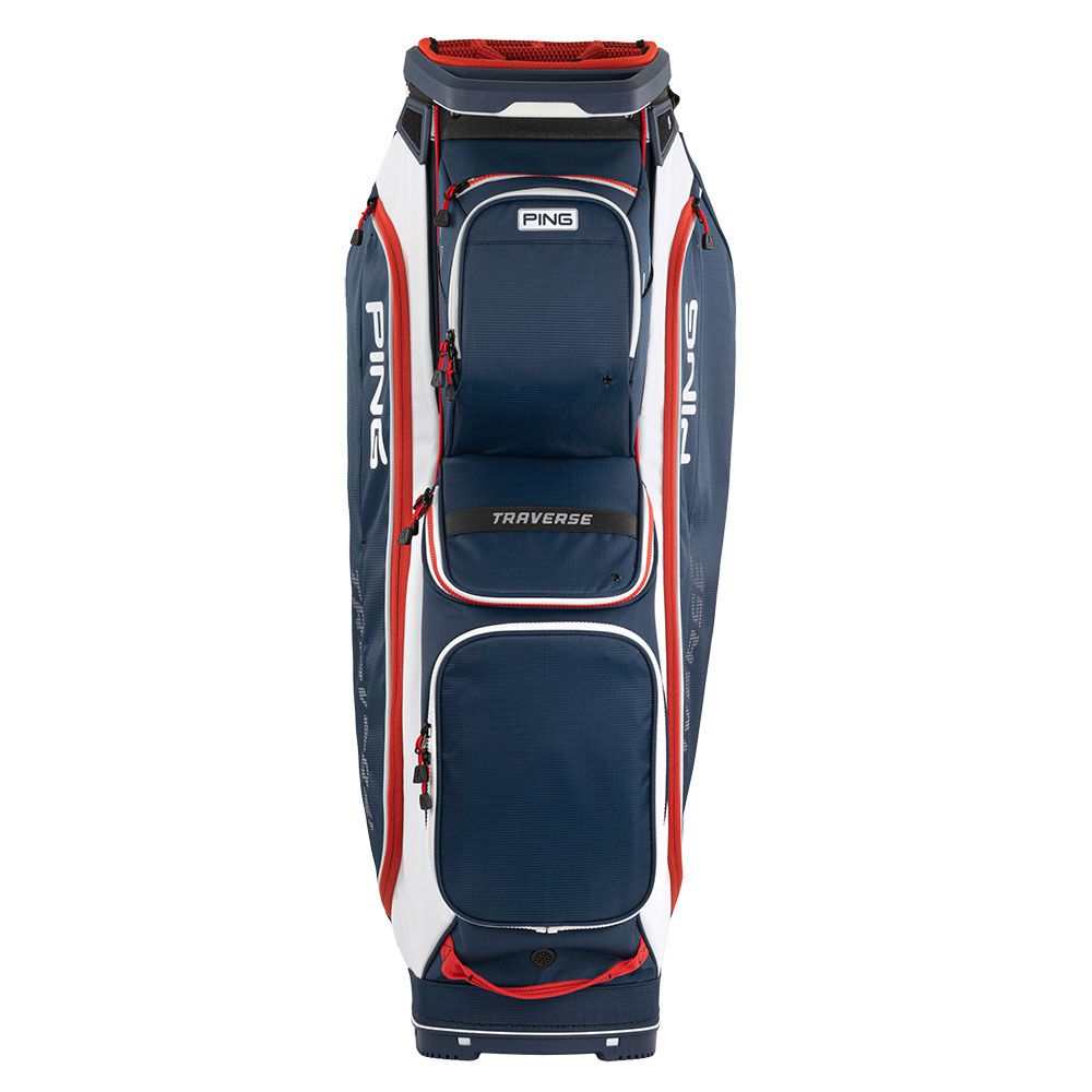 PING Ping Traverse 244 Cart Bag Navy White Red