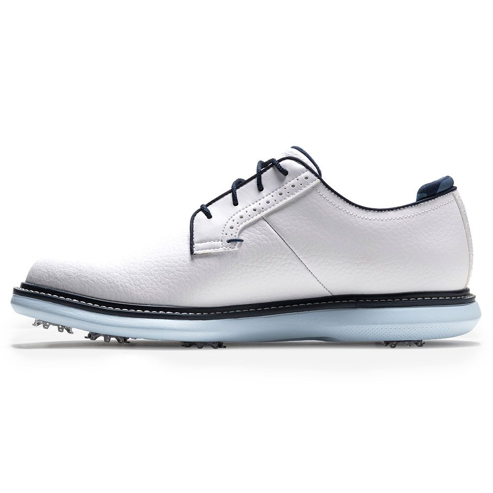 FOOTJOY Footjoy Traditions Blucher Golf Shoes White Sky Blue Camo 57972