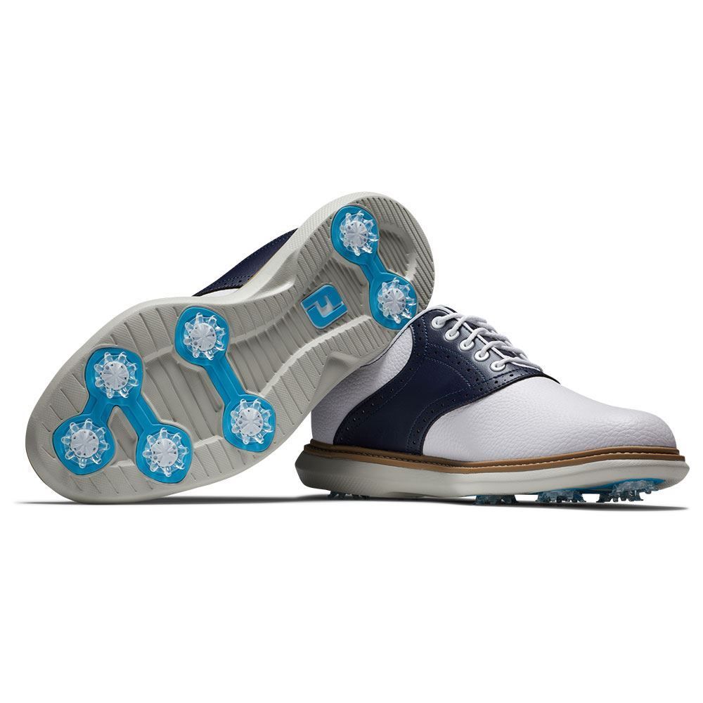 FOOTJOY FootJoy Traditions Golf Shoes White Navy 57899