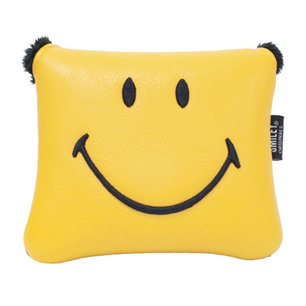 BRAND FUSION Brand Fusion Smiley Original Classic Mallet Putter Headcover Yellow Black