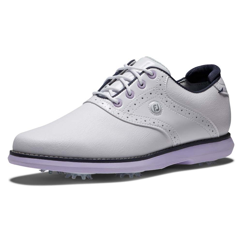FOOTJOY FootJoy Ladies Traditions Golf Shoes White Purple 97930