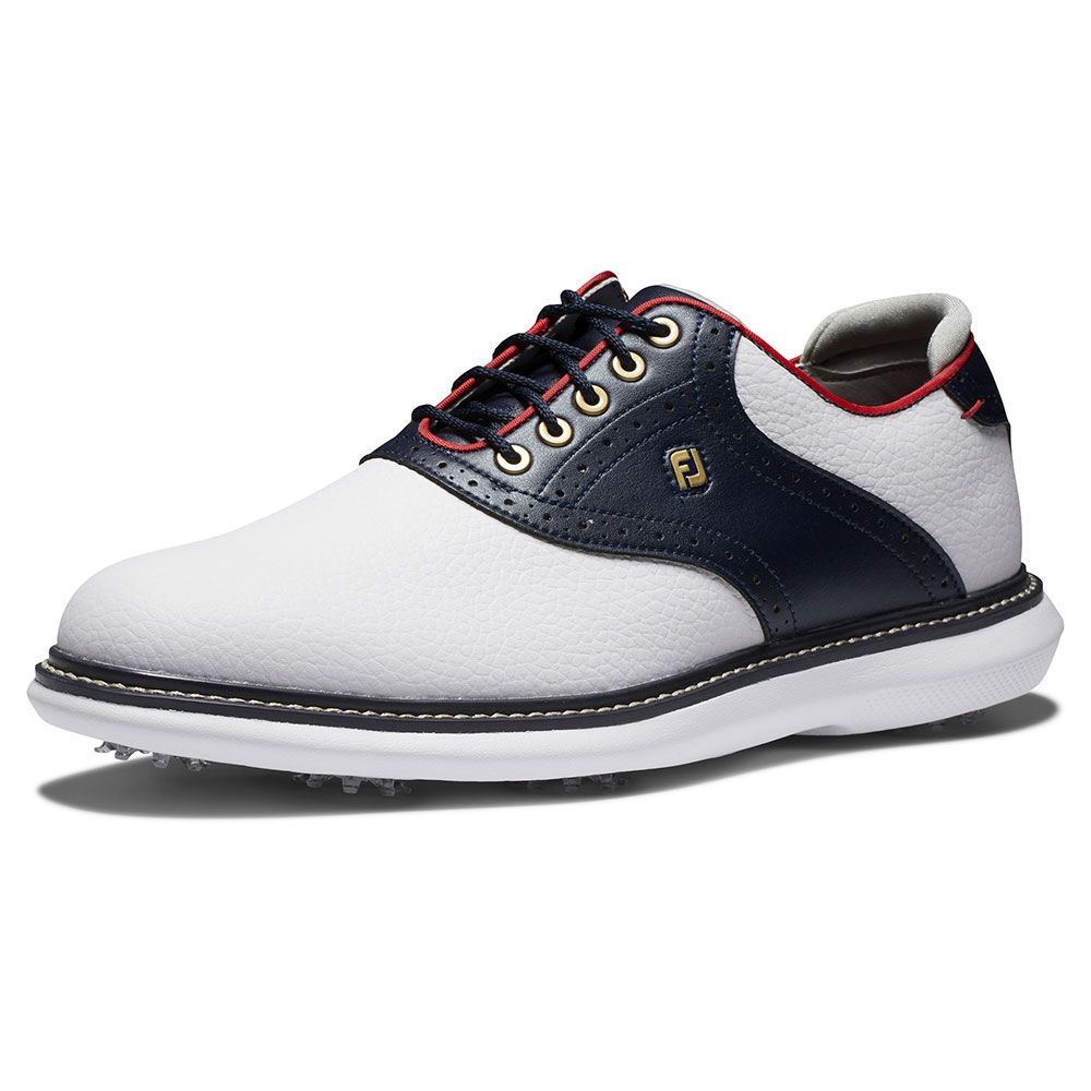 FOOTJOY FootJoy Traditions Golf Shoes White Red Navy 57951