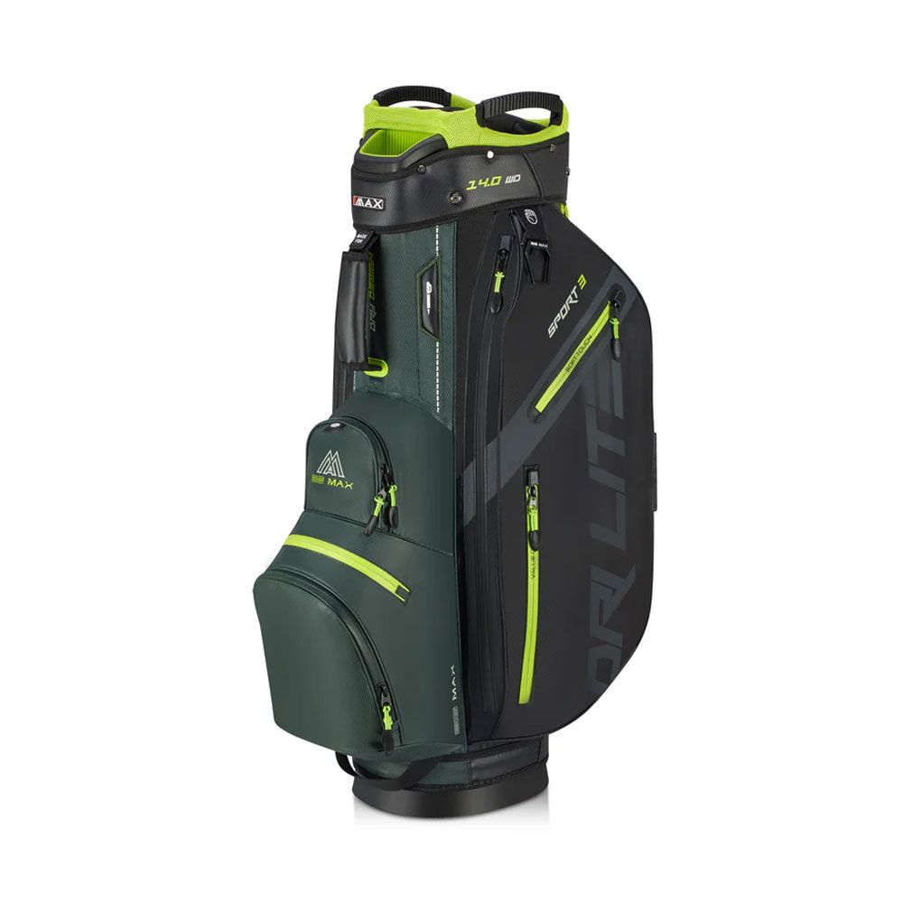 BIG MAX Big Max DRI LITE Sport 3 Cart Bag Forest Black Lime