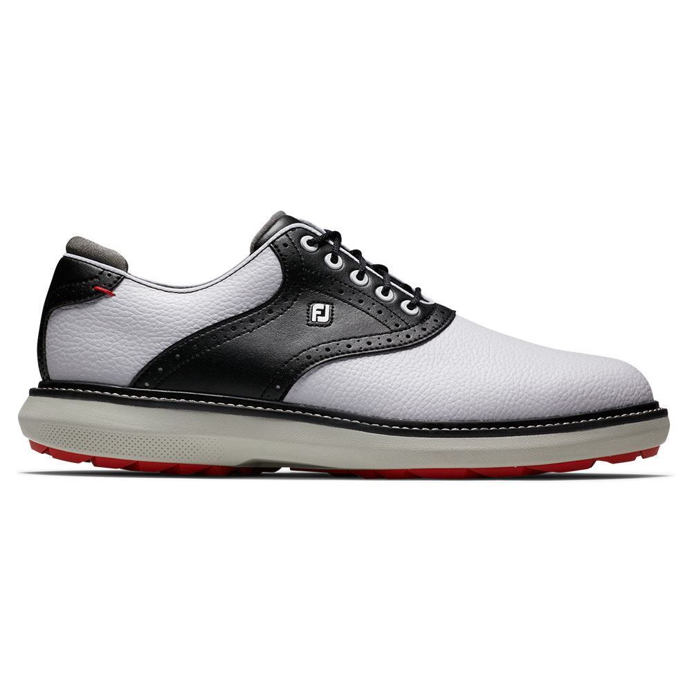 FOOTJOY FootJoy Traditions Spikeless Golf Shoes White Black 57924