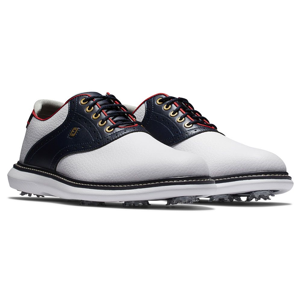 FOOTJOY FootJoy Traditions Golf Shoes White Red Navy 57951