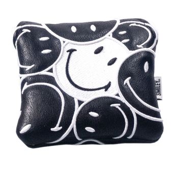 Brand Fusion Smiley Original Stacked Mallet Putter Headcover Black White