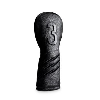 Vessel Lux Embossé Fairway 3 Headcover Striped Black