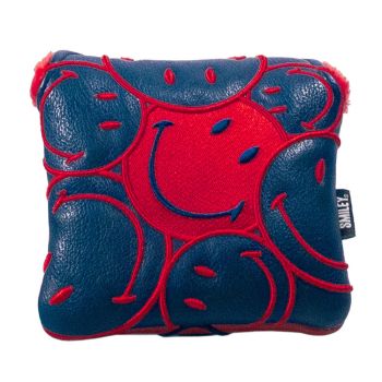 Brand Fusion Smiley Original Stacked Mallet Putter Headcover Navy Red