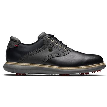Footjoy Traditions Golf Shoes - Black - 57904, Golf Shoes Mens