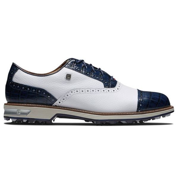 Footjoy Premiere Series Tarlow Golf Shoes - White/Navy - 53904, Golf Shoes Mens