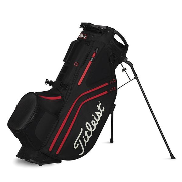 Titleist Hybrid 14 Carry Bag - Black/Black/Red, Golf Bags