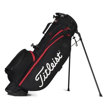 Titleist Players 4 Stand Bag - Black/Black/Red 