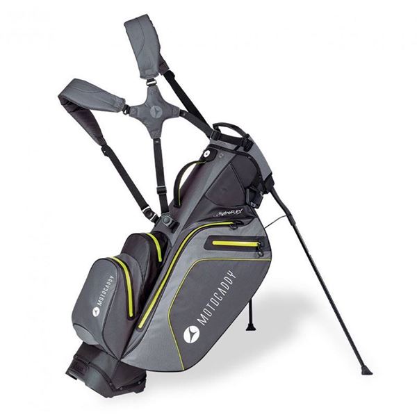 Motocaddy HydroFLEX Stand Bag - Charcoal / Lime, Golf Bags Stand