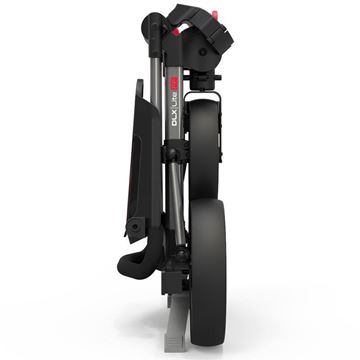  Powakaddy DLX-Lite FF Push Cart - Gunmetal/Red, Golf Trolleys Push