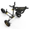  Powakaddy DLX-Lite FF Push Cart - Gunmetal/Yellow, Golf trolleys push