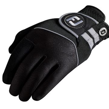 Picture of FootJoy Mens RainGrip Black Pair of Gloves For the Right Handed Golfer