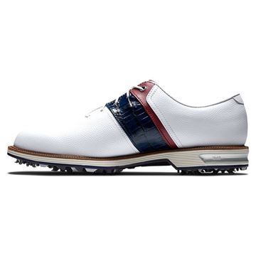 Footjoy Premiere Packard Golf Shoes - White/Navy 53909, Golf Shoes Mens