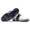 Footjoy Premiere Packard Golf Shoes - White/Navy 53909, Golf Shoes Mens