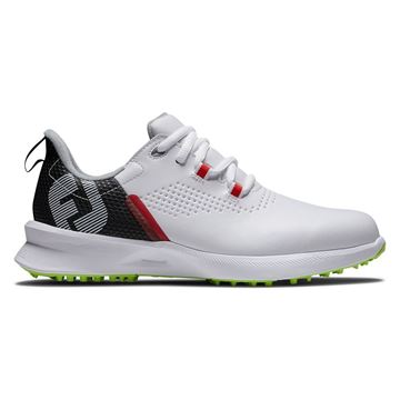  Footjoy Fuel Junior Golf Shoes - White/Black 45034 