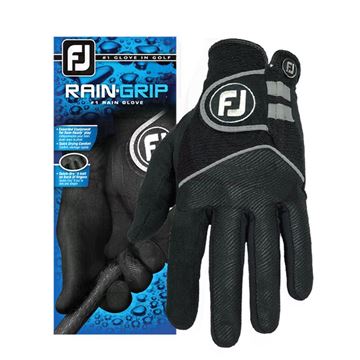 FootJoy Mens RainGrip Black Glove For the Right Handed Golfer 