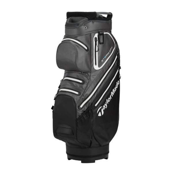 TaylorMade Storm Dry Waterproof Cart Bag - BLK/GRY/WHT