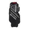 TaylorMade Storm Dry Waterproof Cart Bag - BLK/WHT/RED