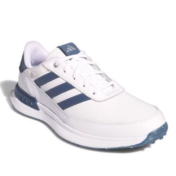adidas S2G Spikeless Leather 24 Golf Shoes White Navy IF6606