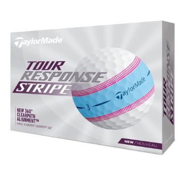 Taylormade Tour Response Stripe Blue Pink Dozen Pack 2024