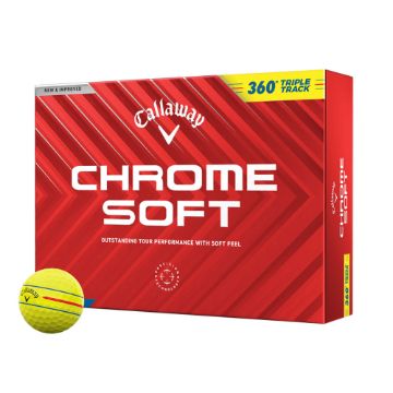 Callaway Chrome Soft 360 Triple Track Yellow Dozen Pack 