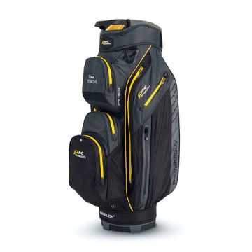 PowaKaddy Dri Tech Cart Bag Black Gun Metal Yellow 2024 